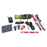 Hulk 4X4 HG6000S synthetic rope ATV winch with accessories.
