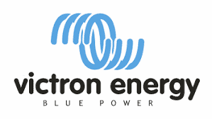 Victron Energy logo with blue wave design and company name.