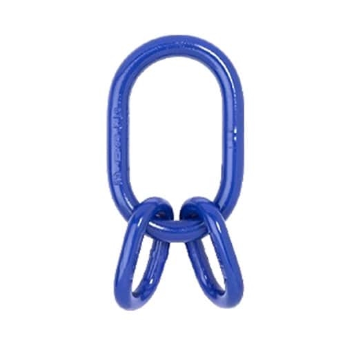 Oblong link chain connector, G100 rated, 4000kg capacity, 10mm diameter for heavy-duty lifting.