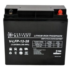 Fusion Lithium 12V Deep Cycle Lithium Battery for Auto Electrical Systems.