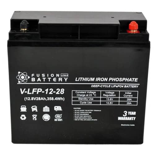 Fusion Lithium 12V Deep Cycle Lithium Battery for Auto Electrical Systems.
