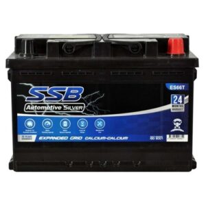 ES66T SSB Silver MF Car Battery for reliable vehicle starting and power. Suitable for various car mo.