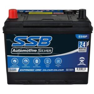 High-performance SSB ES50P Silver automotive battery for reliable starting. Suitable for various veh.