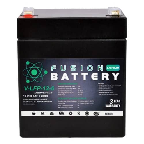 Fusion Lithium 12V Deep Cycle Lithium Battery for Automotive and Marine Use.