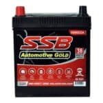 Car battery for SS40Z/ZA SSB Gold MF with high performance and reliability.