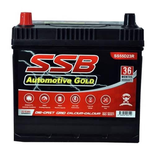 SSB Gold MF Car Battery for reliable starting and long-lasting performance. Perfect for automotive e.