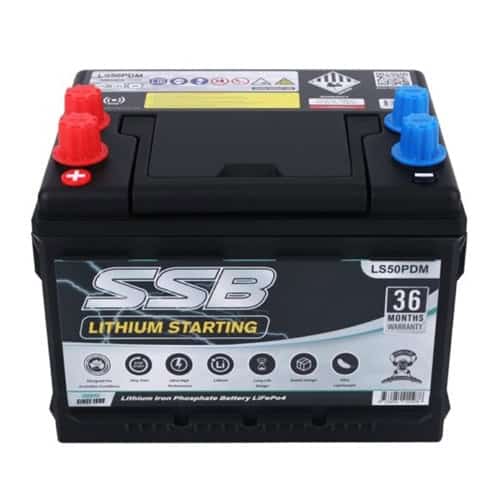Lithium starting car battery LS50PDM SSB with long-lasting power and quick start capability. Perfect.