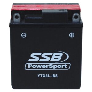 YTX3L-BS motorcycle battery for powersport vehicles and scooters. Reliable, maintenance-free, and hi.
