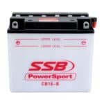 Powersport flooded motorcycle battery for CB16-B model, ideal for motorcycle electrical systems and.