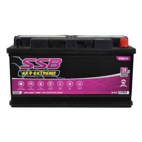 High-performance SS88TX SSB 4X4 Extreme 4WD battery for off-road vehicles and 4WDs.