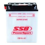 Motorcycle flooded battery for powersport vehicles, model CB14-A1, suitable for reliable engine star.