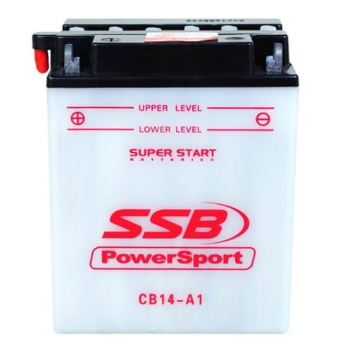 Motorcycle flooded battery for powersport vehicles, model CB14-A1, suitable for reliable engine star.