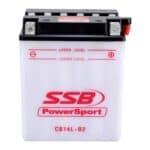 Powersport flooded motorcycle battery for reliable starting and performance. Suitable for various mo.
