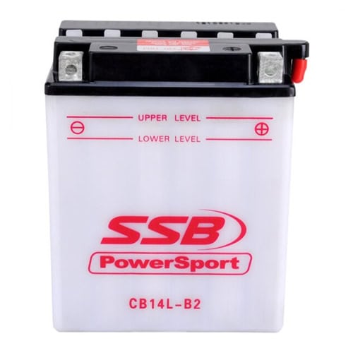 Powersport flooded motorcycle battery for reliable starting and performance. Suitable for various mo.