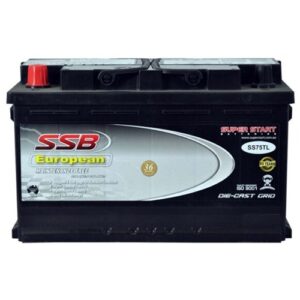 Car battery SS75TL SSB Gold MF for reliable vehicle starting and performance.