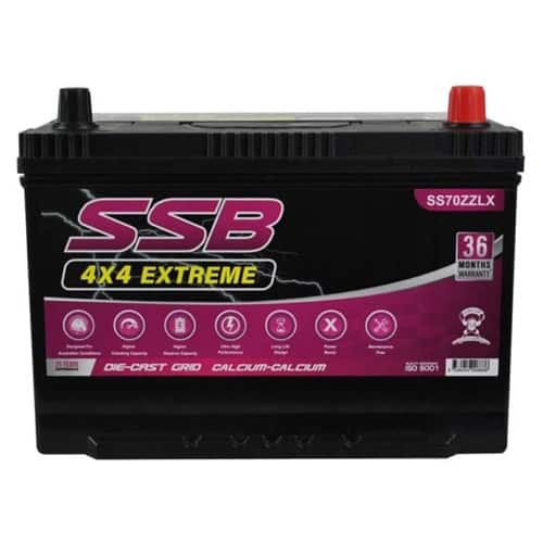 SS70ZZLX SSB 4X4 Extreme 4WD Battery for off-road vehicles and 4WD trucks. High-performance, durable.