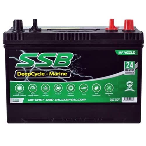 SSB Marine Deep Cycle Battery for reliable marine power supply.