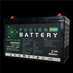 Fusion Lithium Deep Cycle Battery for Automotive and Marine Use.