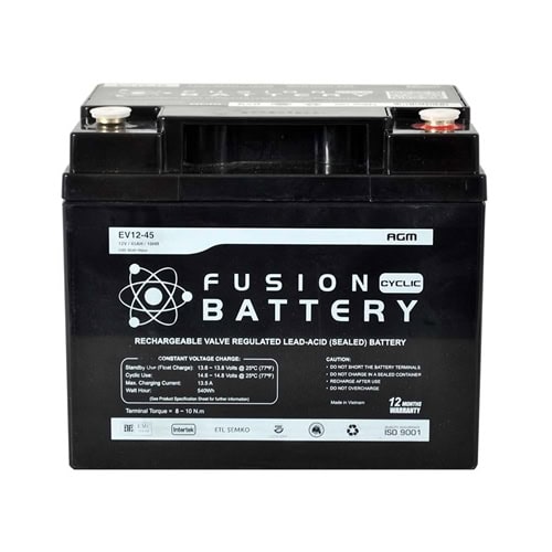EV12-45 Deep Cycle Battery for Electric Vehicles - Reliable 12V Rechargeable Deep Cycle Battery.