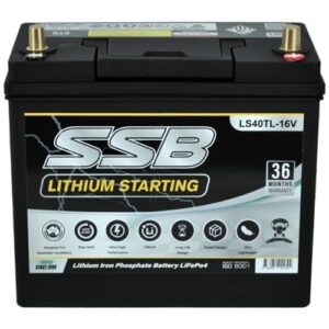 High-Performance SSB Lithium Starting Car Battery LS40TL-16V.