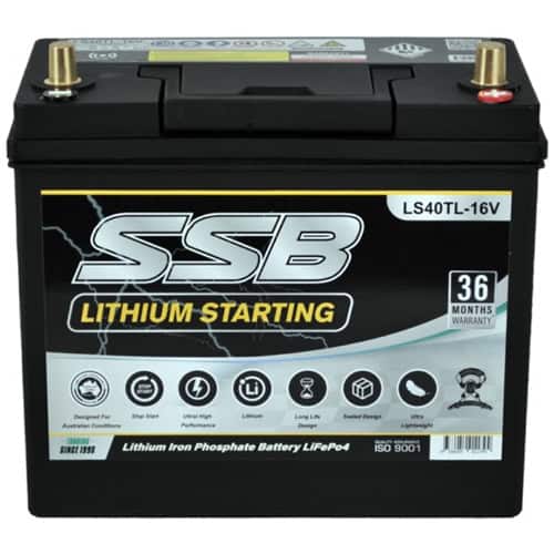 High-Performance SSB Lithium Starting Car Battery LS40TL-16V.