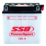 Battery for flooded motorcycle power sport vehicles, model CB9-B.