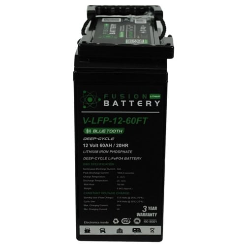 V-LFP-12-60FT Fusion Lithium Slim Line Battery for Vehicles.