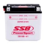 Powersport flooded motorcycle battery for CB16B-A1 model, ideal for motorcycle electrical systems.