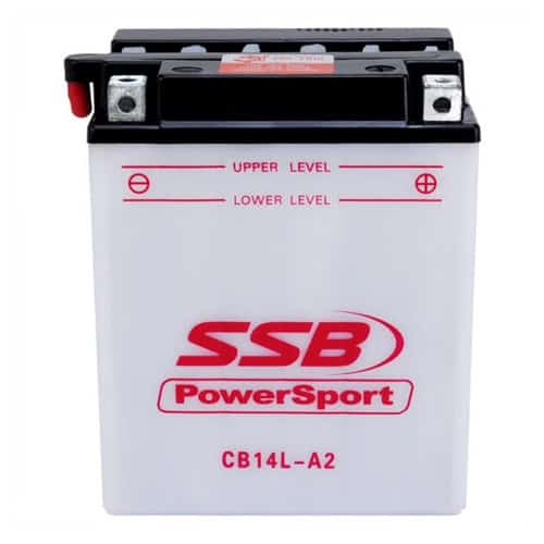 Powersport flooded motorcycle battery CB14L-A2 for reliable motorcycle starting and performance.