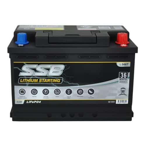 Lithium SSB LS66T SSB lithium starting car battery with 36-month warranty. Perfect for reliable vehi.