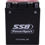 YTX14AHL-BS SSB Powersport motorcycle battery for reliable starting. Perfect for motorcycles, ATVs,.