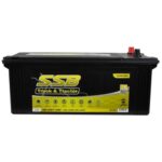Commercial truck and bus battery SSN150C for heavy-duty vehicle power.