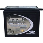 High-performance SSB HVT-7 motorcycle battery for reliable starting and power.