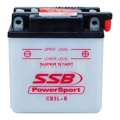 Powersport flooded motorcycle battery CB3L-B for reliable engine start and performance.