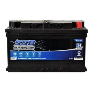 Car Battery ES75T SSB Silver MF for automotive use.