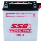 Motorcycle flooded battery for Powersport vehicles, CB5L-B model, ideal for motorcycle electrical sy.