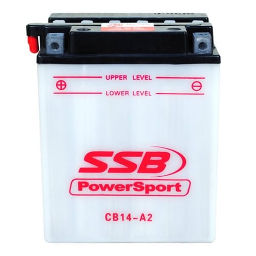 Motorcycle flooded battery for Powersport vehicles, model CB14-A2, suitable for flooded motorcycle a.