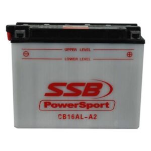 Powersport flooded motorcycle battery CB16AL-A2 for reliable motorcycle starting and performance.