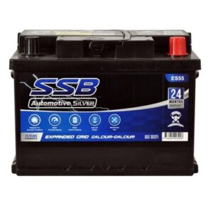 High-Performance ES55 SSB Silver MF Car Battery for Reliable Vehicle Power.