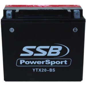YTX20-BS SSB Powersport motorcycle battery for reliable starting and performance.