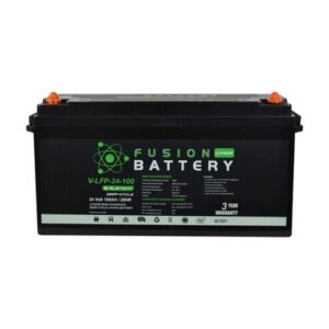 Fusion Lithium V-LFP-24-100 deep cycle lithium battery for reliable power storage.