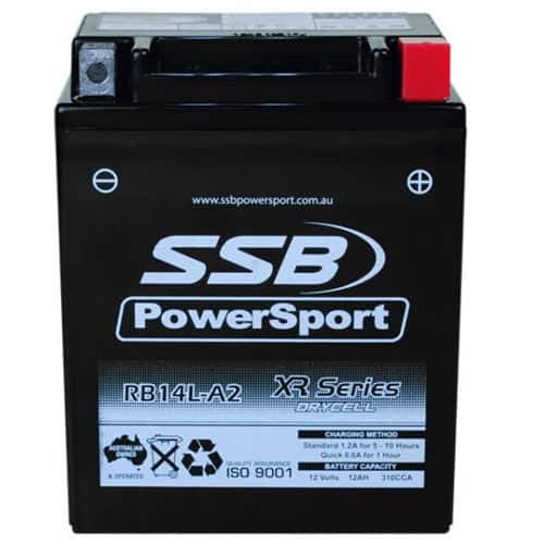 Motorcycle battery RB14L-A2 SSB XR Series for reliable power and performance. Perfect for motorcycle.