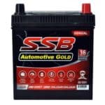 SSB Gold MF Car Battery for reliable starting and long-lasting performance.