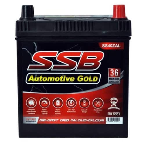 SSB Gold MF Car Battery for reliable starting and long-lasting performance.