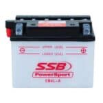 Powersport flooded motorcycle battery for CB4L-A model, ideal for motorcycles and powersport vehicle.