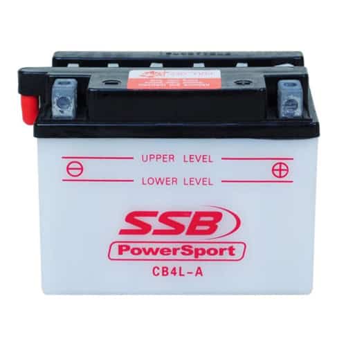 Powersport flooded motorcycle battery for CB4L-A model, ideal for motorcycles and powersport vehicle.