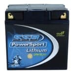 Lithium Ultralite Motorcycle Battery for SSB PowerSport models, waterproof and lightweight.
