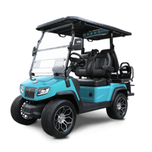 Electric leisure cart with 110Ah lithium battery for easy transportation and outdoor activities.
