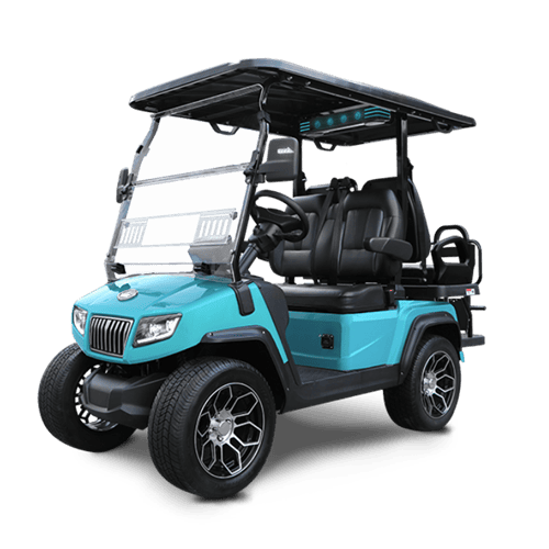 Electric leisure cart with 110Ah lithium battery for easy transportation and outdoor activities.