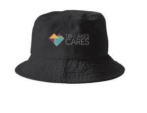 Tri-Lakes Cares Swag, cool Bucket Hats to show support!
